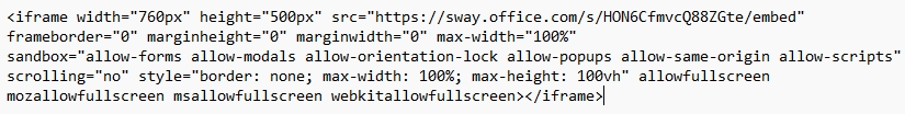 Codigo insertar Sway