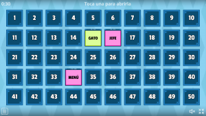Abre la caja "Pokebingo palabras" (Lengua Castellana y Literatura)