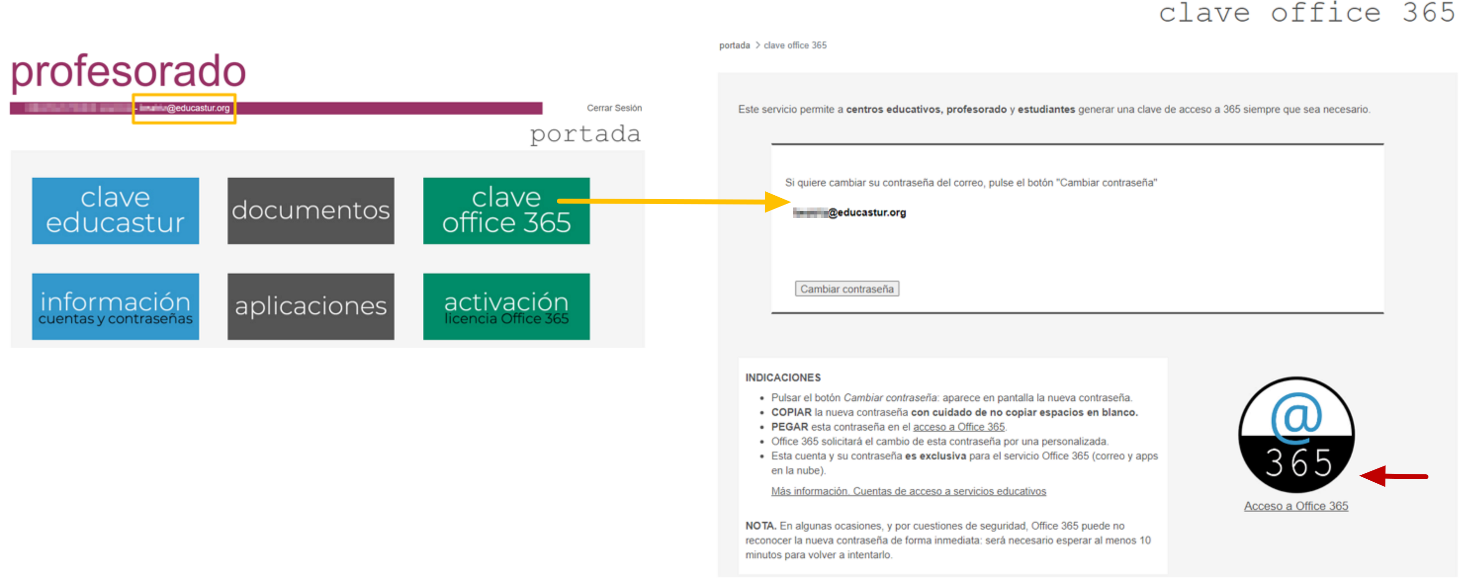 Educastur Intranet. Comprobación de la dirección de correo institucional Educastur Intranet. Comprobación de la dirección de correo institucional