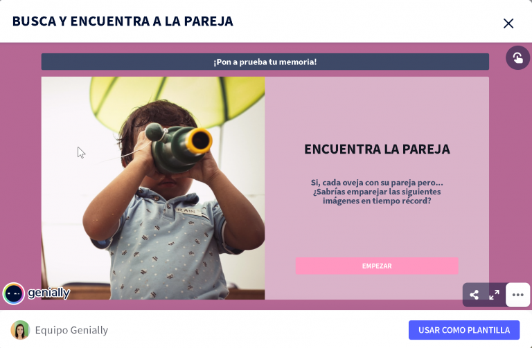 Encuentra las parejas Aprendemos a hablar jugando.
